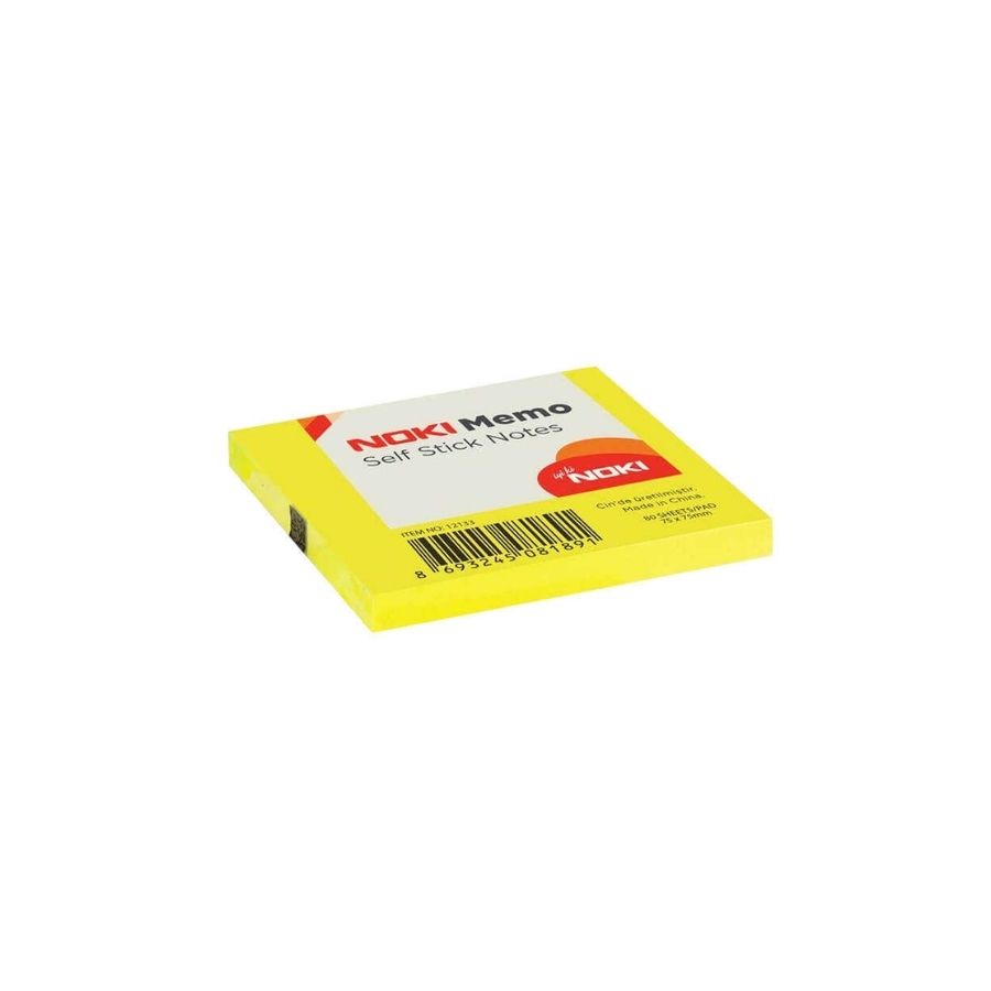 Noki Yapışkanlı Not Kağıdı 75x75 Sarı