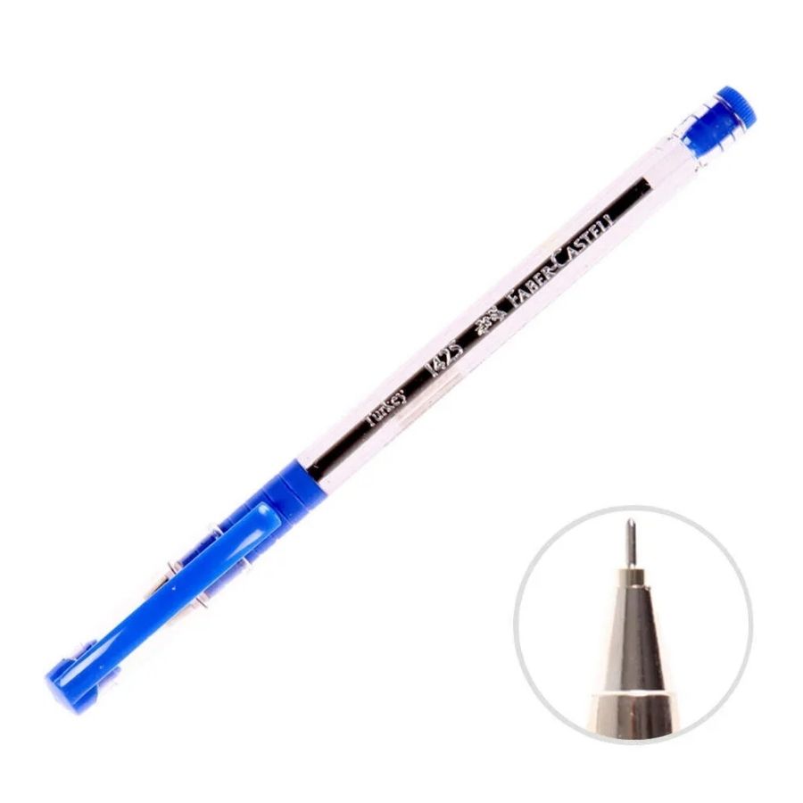 Faber-castell 1425 İğne Uçu Tükenmez Kalem Mavi