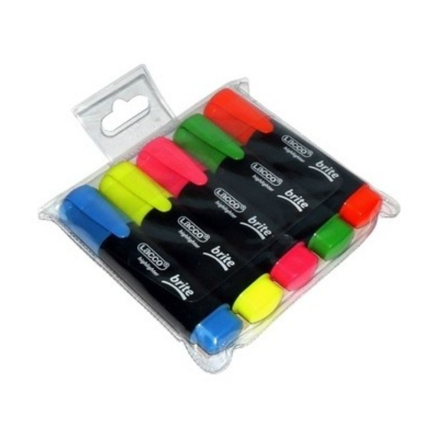 Lacco Neon Fosforlu Kalem 5li Set